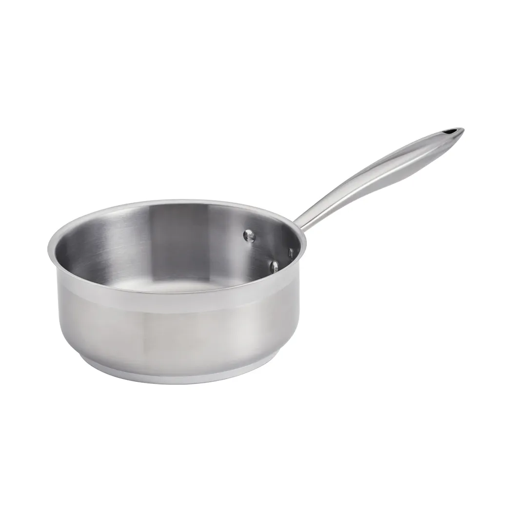 Browne USA 5724162 Thermalloy Sauce Pan, 2‑1/2 Qt 8" Dia x 3‑1/2" H, Al Core, Handle, Induction, NSF