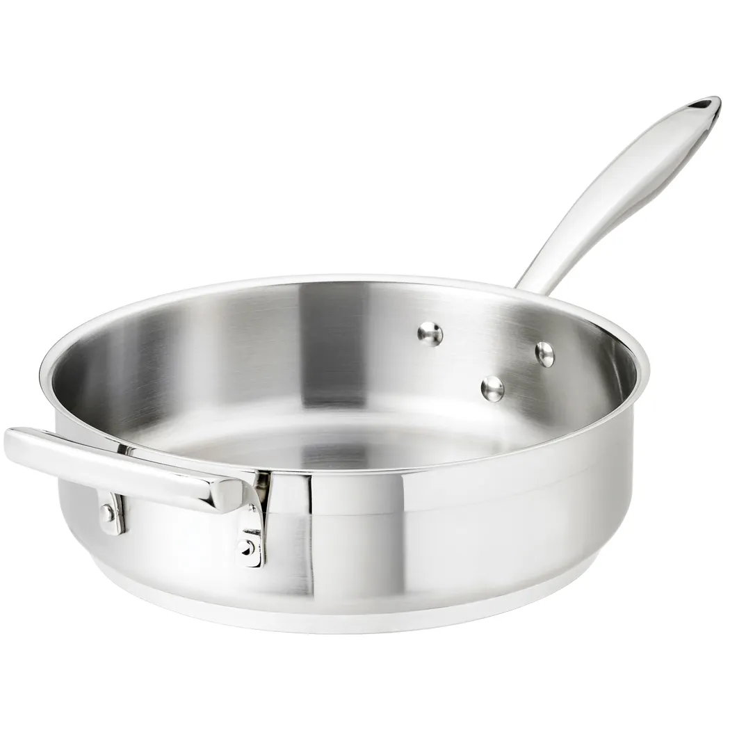 Browne USA 5724182 Thermalloy 4‑Qt 11" Saute Pan, Stainless/Al Core StayCool Handle Induction‑Ready