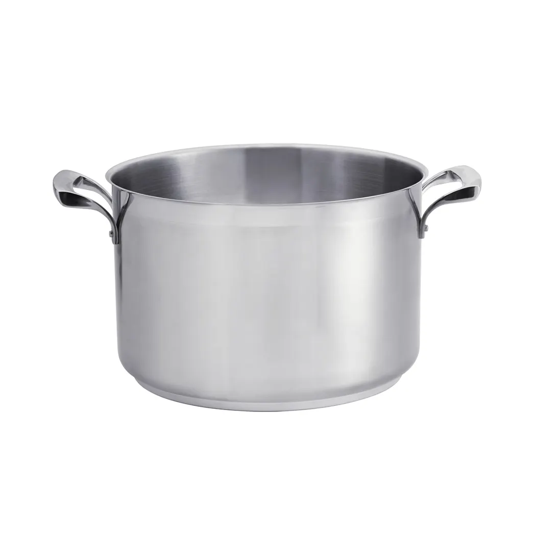 Browne USA 5724188 11‑Qt Sauce Pot, 11" Dia x 7" H, Stainless/Al Core, Induction, Riveted Handles