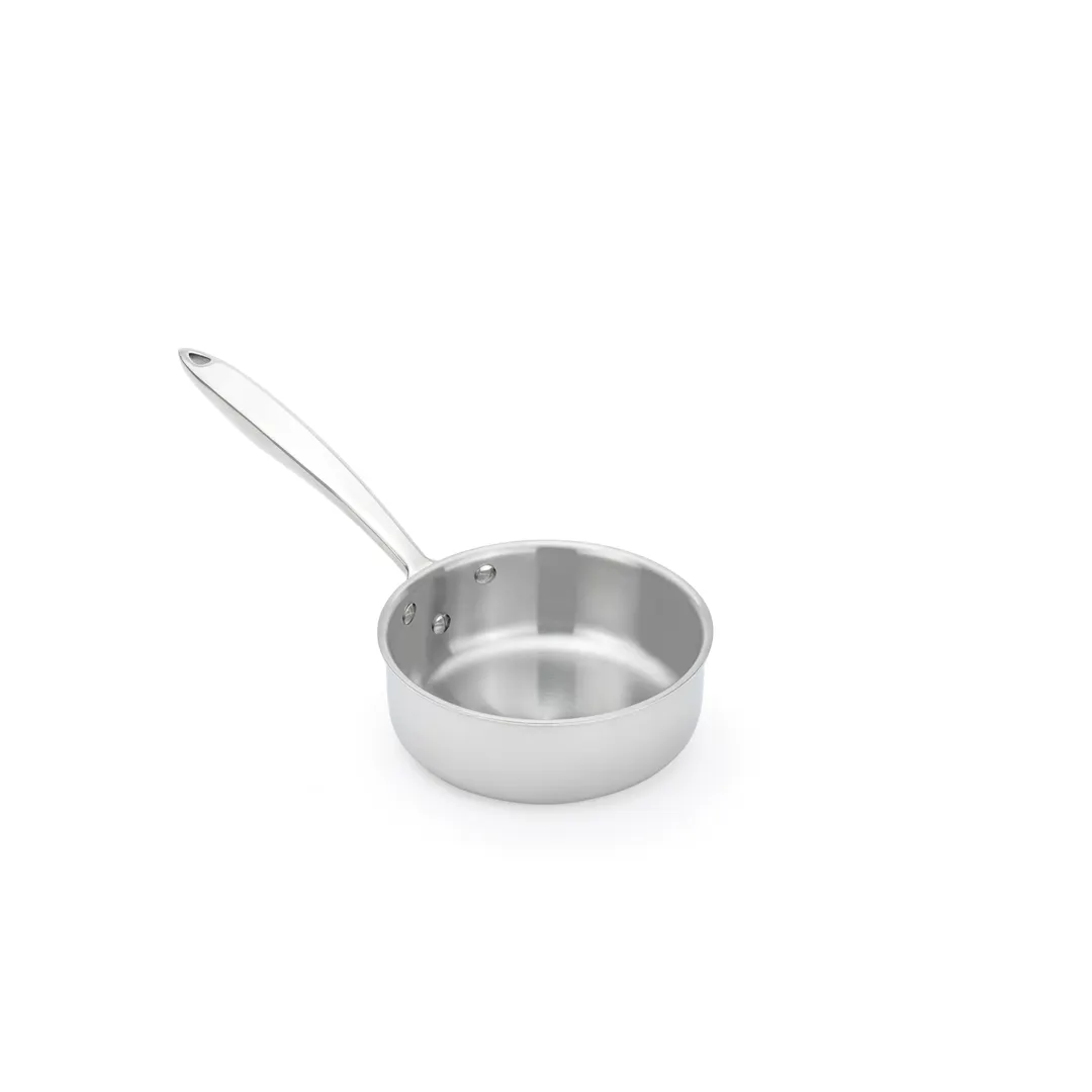 Browne USA 5724211 1 Qt Sauce Pan, 6.3" Dia x 2.4" H, SS/Al Core, Satin, Induction, Riveted, NSF