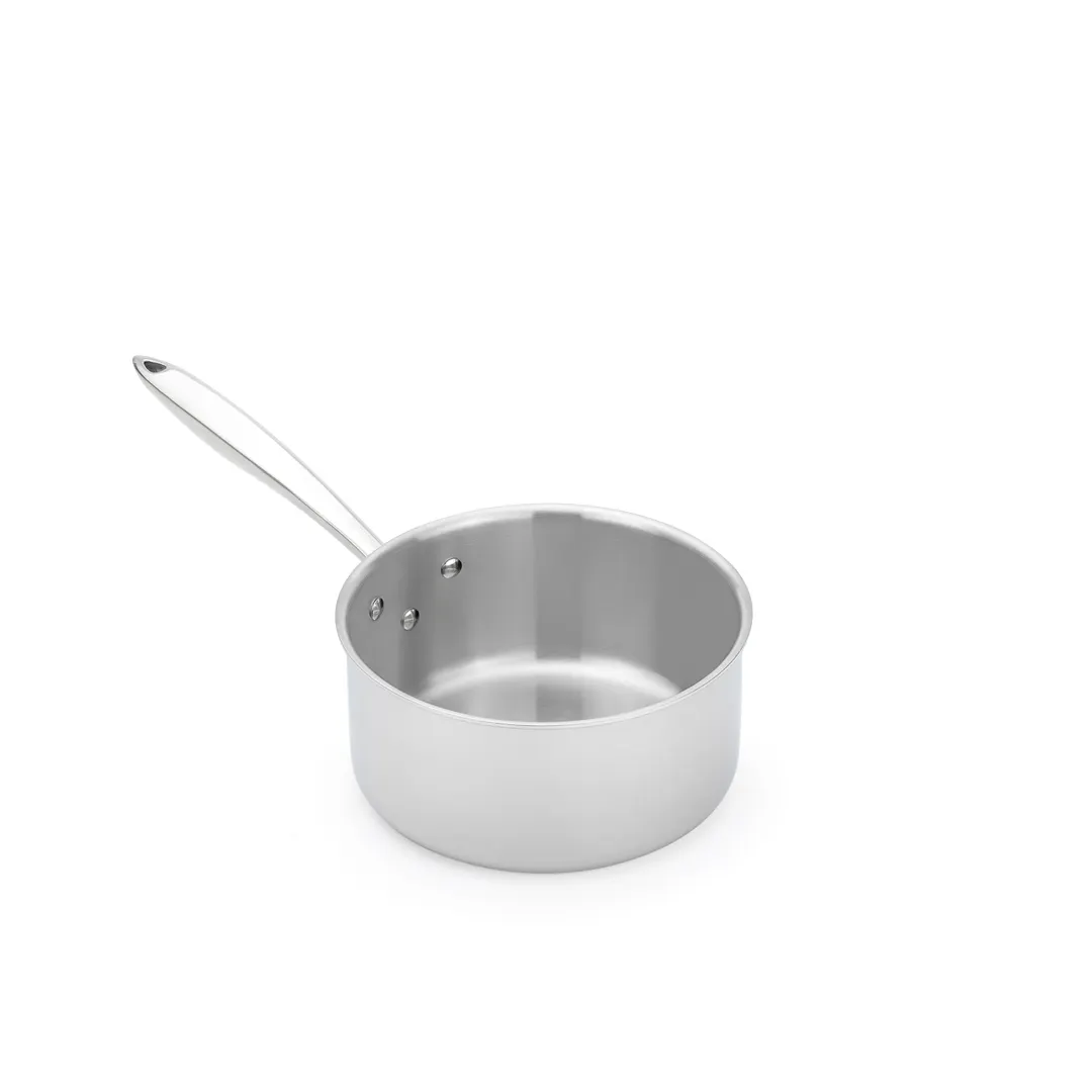 Browne USA 5724213 Thermalloy 3‑Qt Sauce Pan, 8" Dia x 4" H, Steel/Aluminum Core, Handle, No Cover