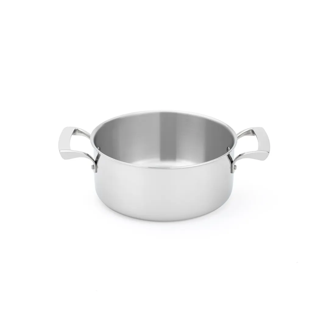 Browne USA 5724224 4‑Qt Sauce Pot 8.66" Dia X 4" H – Steel, Induction, No Lid, Riveted Handles