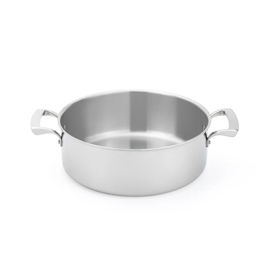 Browne USA 5724226 6‑Qt Sauce Pot, 11" Dia x 4" H, Tri‑Ply, Induction‑Ready, Riveted Handles