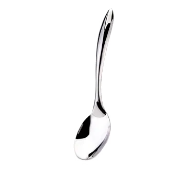 Browne USA 573180 Eclipse Serving Spoon – 10" Stainless Steel, Mirror, Stay‑Cool Curved Handle