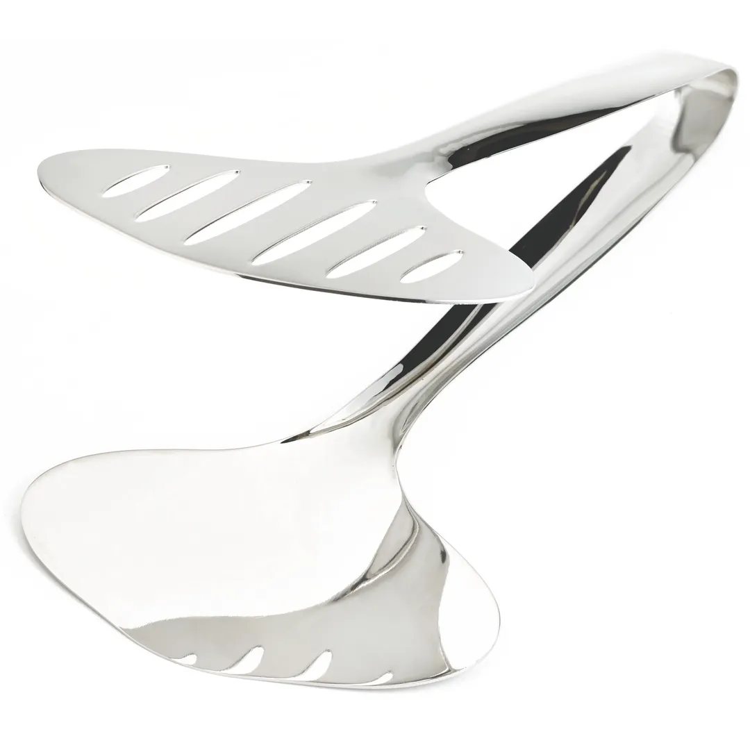 Browne USA 573190 Eclipse Serving Tongs, 12" Wide Tapered Handle, 18/8 Stainless Steel Mirror