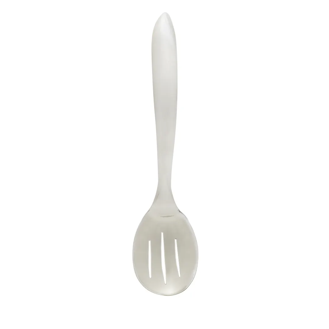 Browne USA 573274 Serving Spoon, 13" Slotted Stay‑Cool Handle, 18/8 Stainless Steel Satin