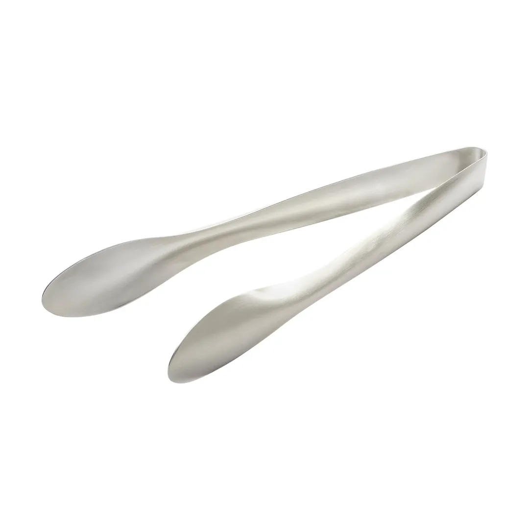 Browne USA 573287 Eclipse Tongs, 9.5" Tapered Stay‑Cool Handle, 18/8 Stainless Steel, Satin
