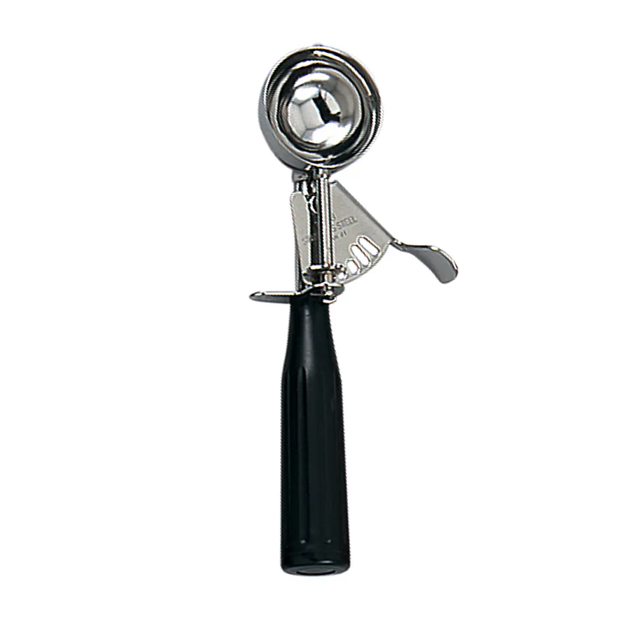 Browne USA 573330 Ice Cream Disher #30, 1.08 oz, Press, Stainless Steel Bowl, Black Ribbed Handle, NSF