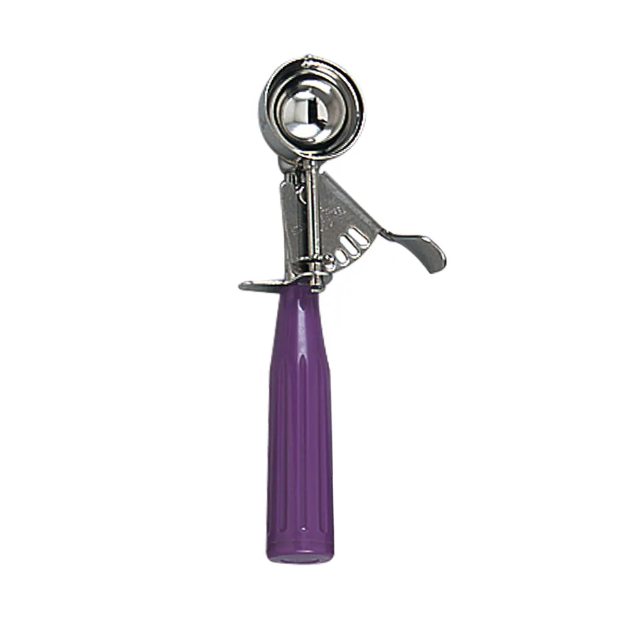 Browne USA 573340 Disher #40, 0.75 oz, Thumb‑Press, 18/8 Steel Bowl, Purple Plastic Handle, NSF