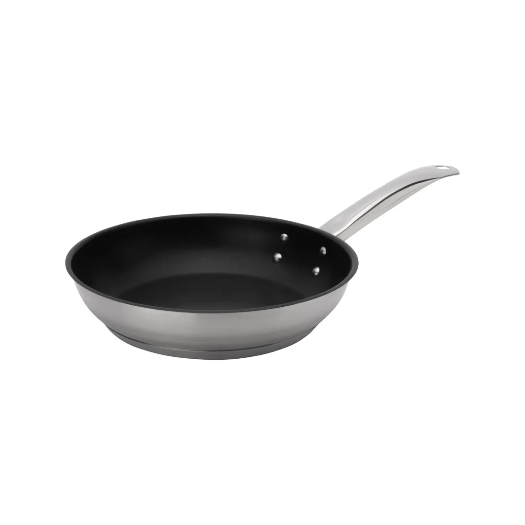Browne USA 5734060 Fry Pan – 9½" x 2" Stainless Steel, Teflon Select, Induction, Oven‑Safe, NSF