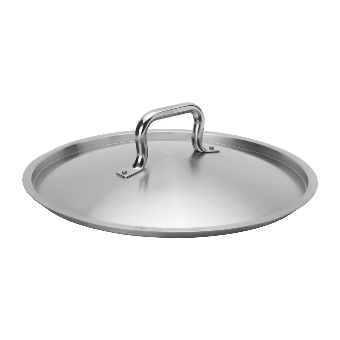 Browne USA 5734136 Pot Cover, 14-1/5" Steel Lid with Self‑Basting Handle – Fits 5733932 & 5734014