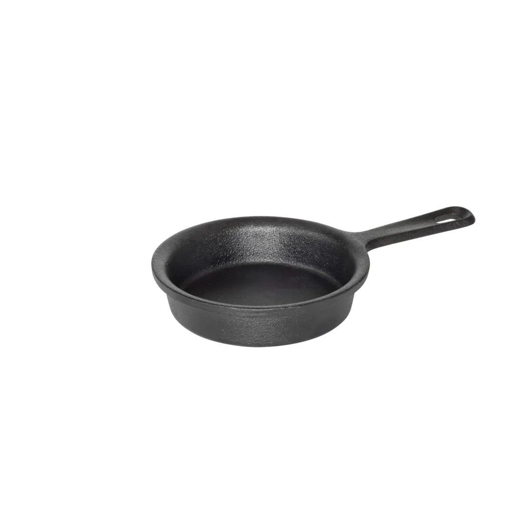 Browne USA 573724 Thermalloy Cast Iron Skillet -1/4 Qt 4" Dia x 1" H Black PreSeasoned Handle Induction
