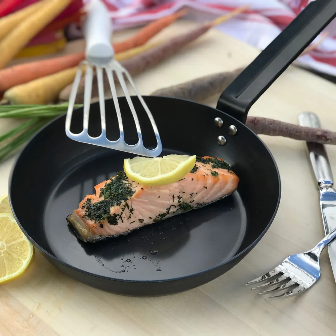Browne USA 573736 Thermalloy Fry Pan, 6.3" Dia x 1.3" H, Black Non‑Stick, Induction, Oven Safe 200°C