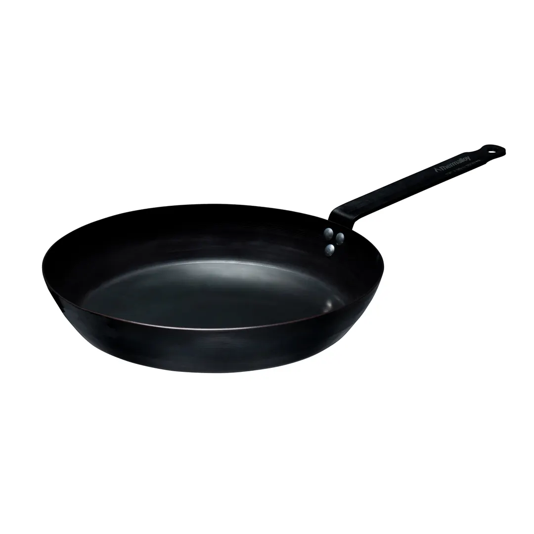 Browne USA 573736 Thermalloy Fry Pan, 6.3" Dia x 1.3" H, Black Non‑Stick, Induction, Oven Safe 200°C