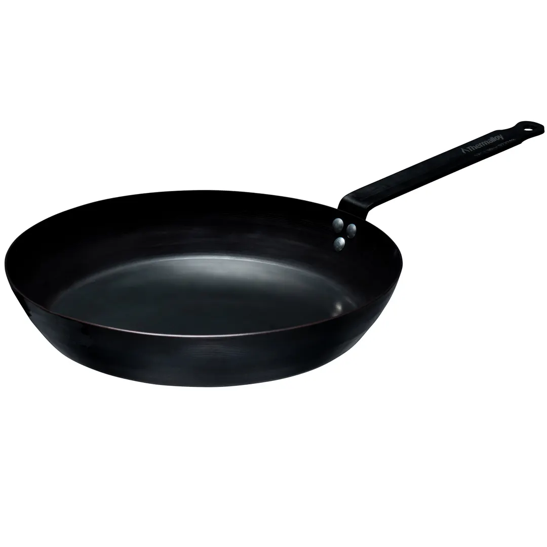 Browne USA 573740 Fry Pan, 10-1/5" x 1-4/5" Black Steel Rivet Induction Non‑Stick PFOA & PTFE Free