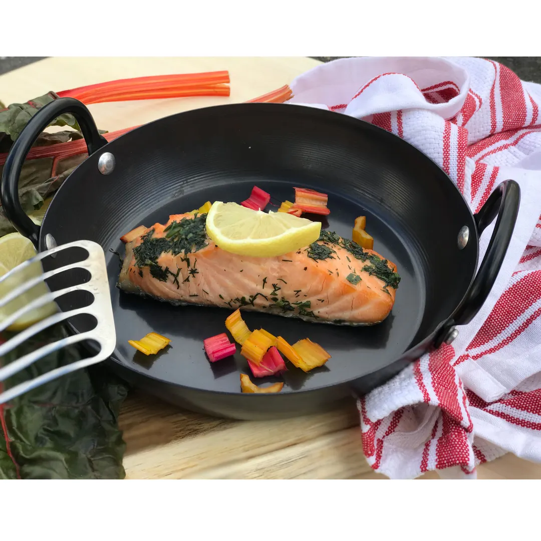 Browne USA 573748 Fry Pan – 7‑4/5" x 1‑3/4" Black Steel, Non‑Stick, Induction, 200°C, PFOA/PTFE Free