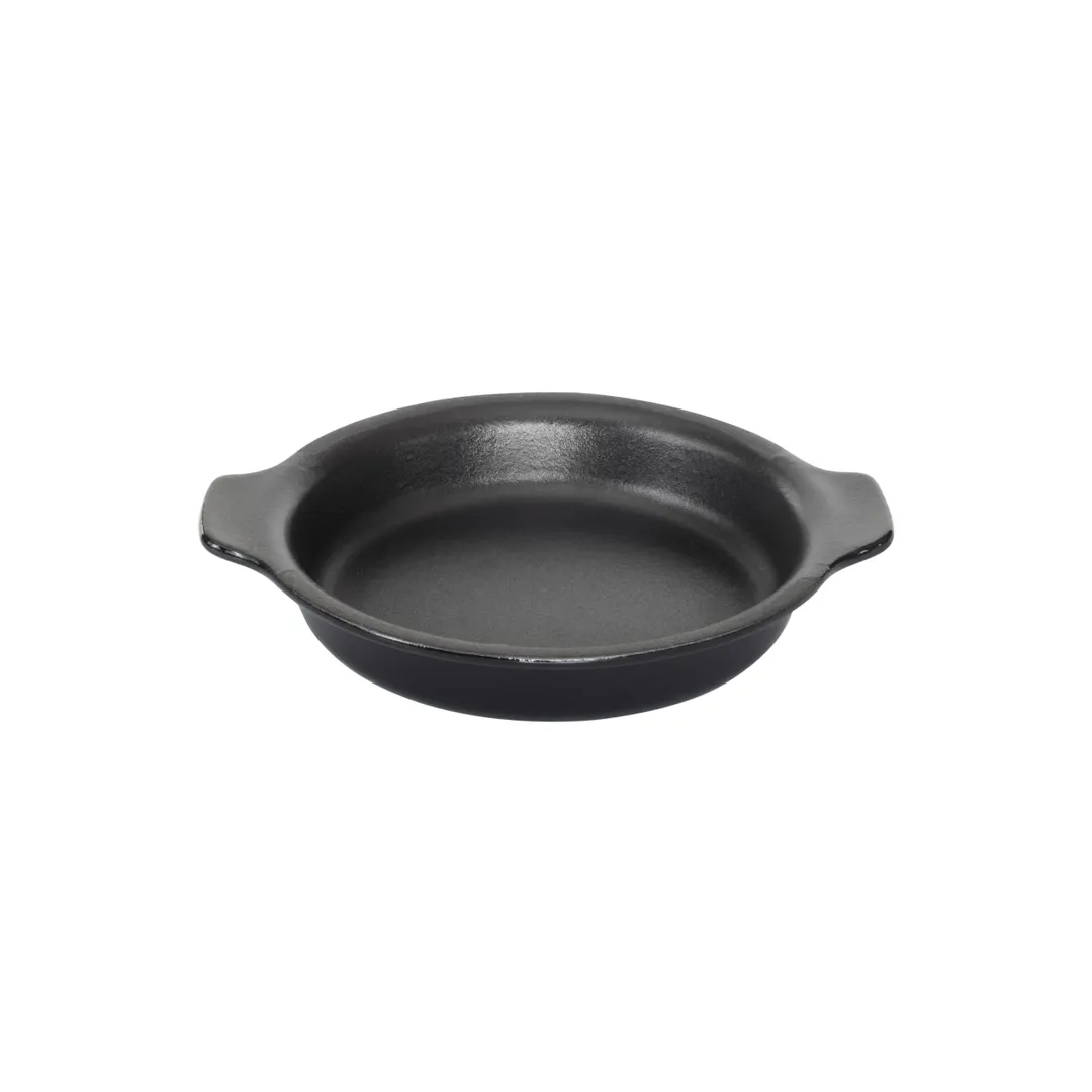 Browne USA 573756 - Thermalloy® Au Gratin Pan, 6" Dia, 12.25 oz, Black Cast Iron, Non‑Stick, Safe
