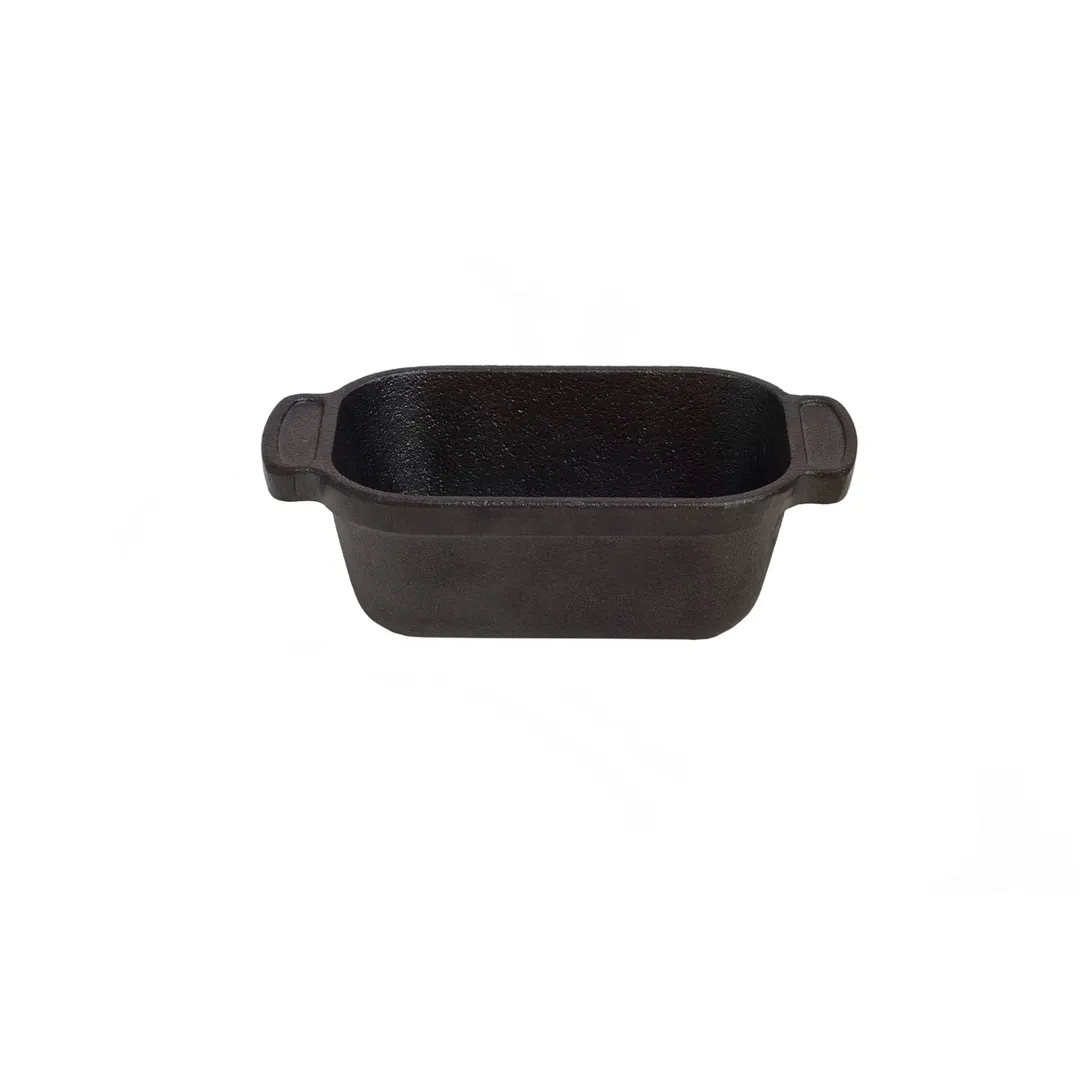 Browne USA 573758 6" Cast Iron Casserole, 10.5 oz Black Non‑Stick Pre‑Seasoned, Safe, PFOA‑PTFE Free