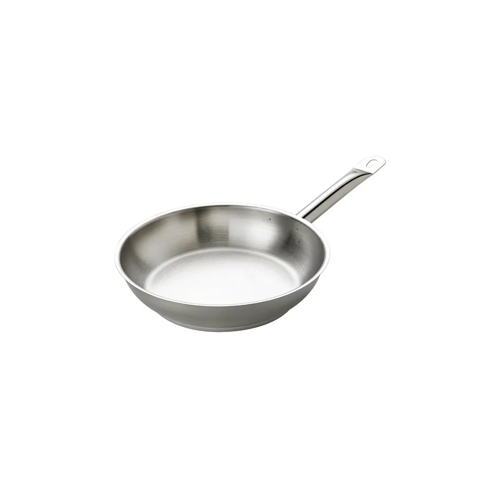 Browne USA 573770 - 8" Fry Pan, Stainless Steel/1/4" Aluminum Core, Riveted Handle, Induction Ready