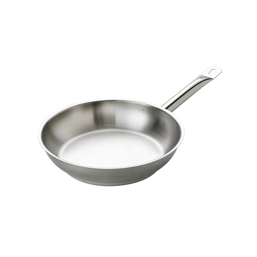 Browne USA 573772 Fry Pan, 11" Dia, Stainless Steel with Aluminum Core, Handle, Induction Ready