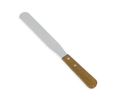 Browne USA 573828 Spatula, 8" Stainless Steel Blade, Walnut Wood Handle, Brown, 8" x 1-1/4" Length