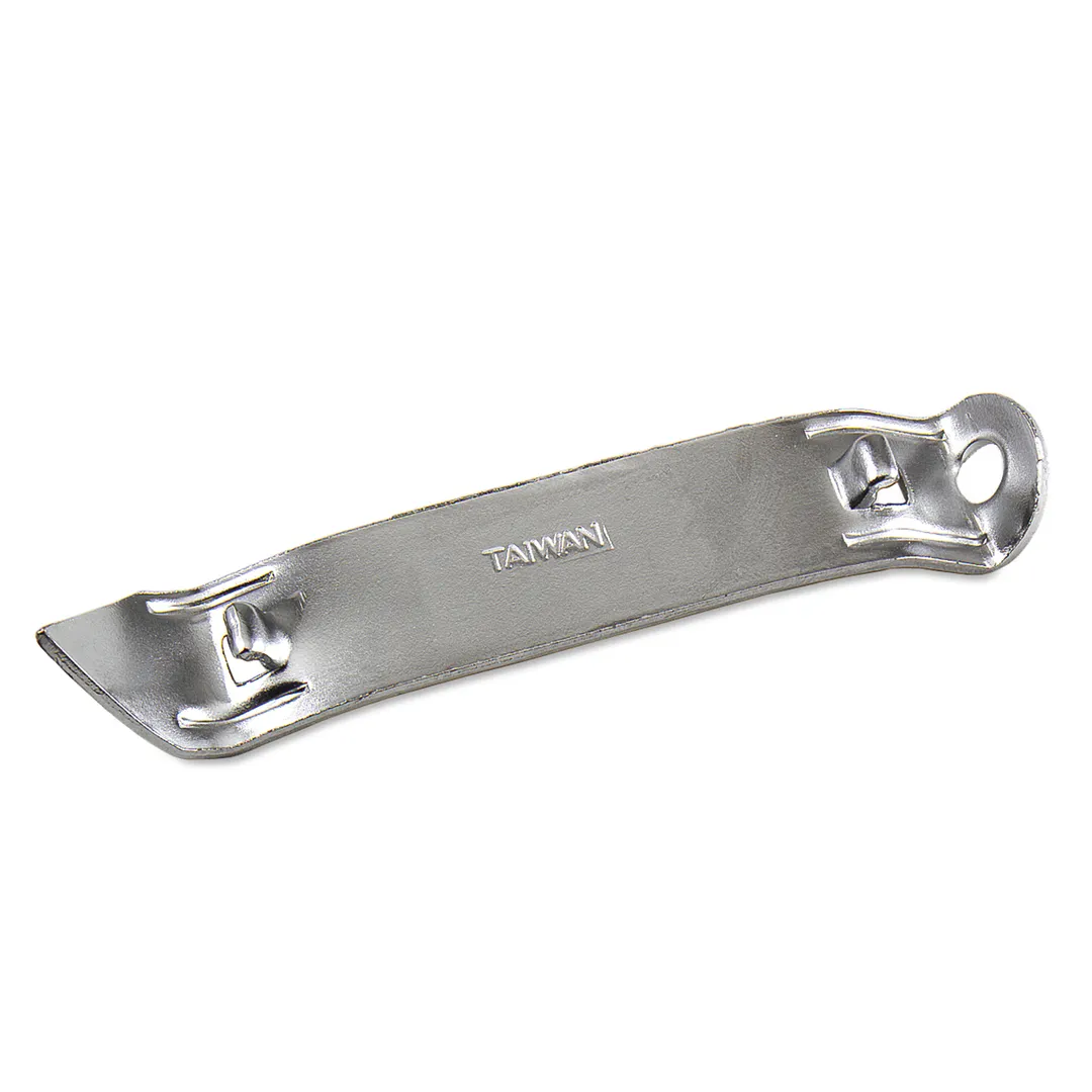 Browne USA 574078 Bottle Opener/Can Punch, 4" Nickel-Plated, Small‑to‑Medium Can Size – Bar Tool