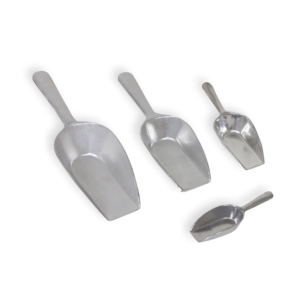 Browne USA 574254 Aluminum Ice Scoop, 16‑Oz (473 ml) 12‑1/4" Flat‑Bottom Utility, Cast Aluminum