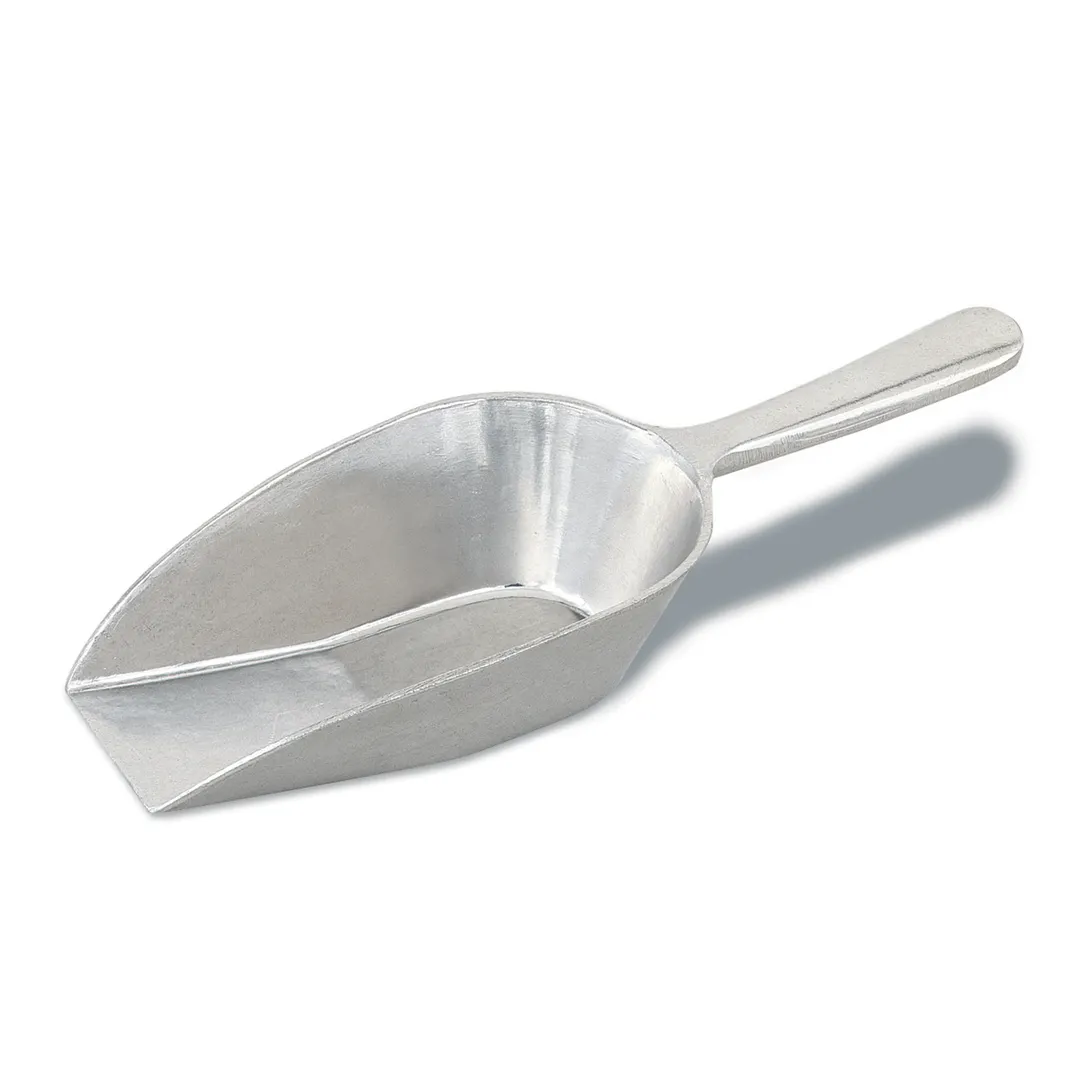 Browne USA 574255 Ice Scoop, 24‑Oz (710 ml), 14" Flat‑Bottom Cast Aluminum