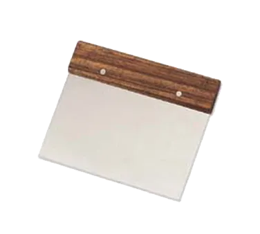 Browne USA 574264 Dough Scraper Cutter, 4" x 6" Stainless Steel Blade, Hardwood Handle, 6" Length