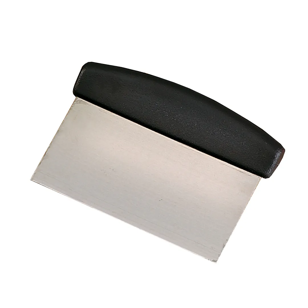 Browne USA 574268 Dough Scraper Cutter, 4" x 6" Stainless Steel Blade with Plastic Handle, 6" Length