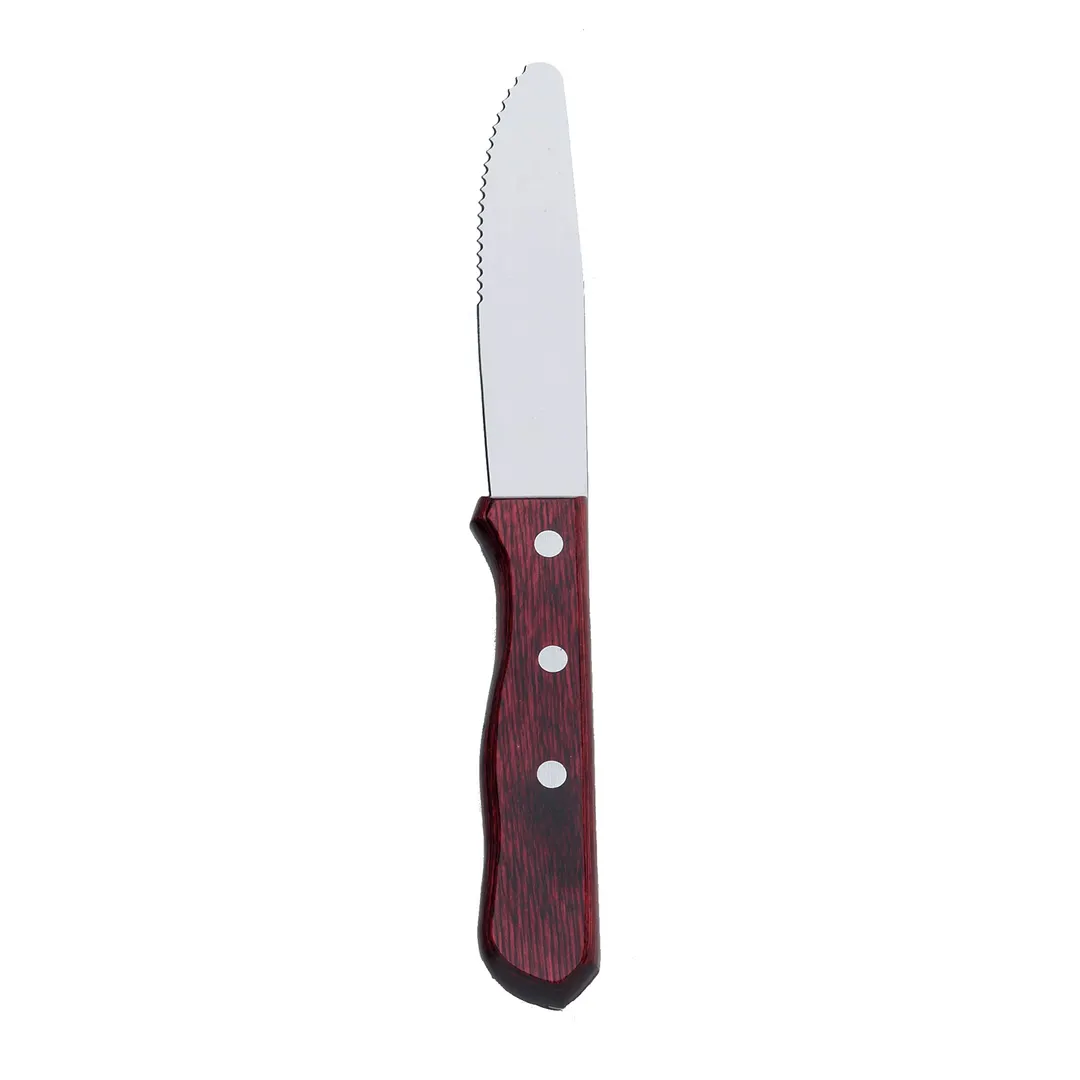 Browne USA 574340 - 10" Steak Knife, Full Tang Blade Wood Handle, 18/0 Stamped, 10"-14" - Dozen