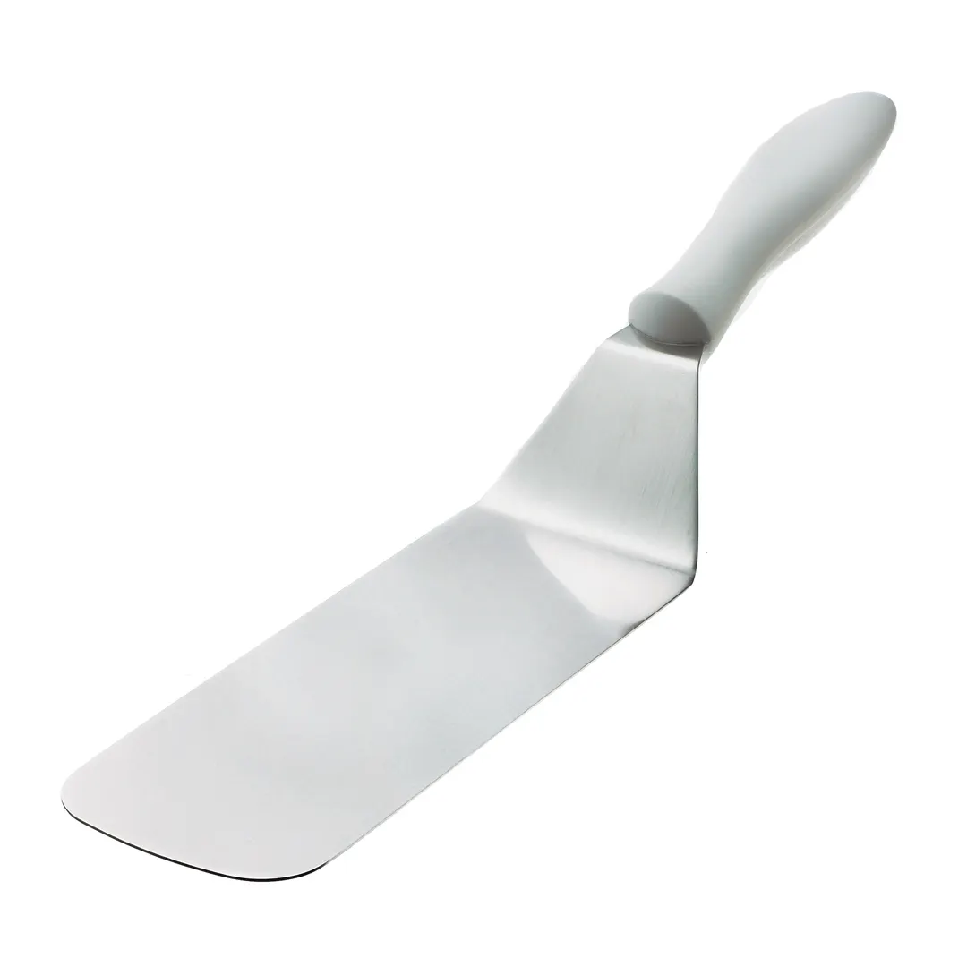 Browne USA 574364 - Steel Turner, 14½" OAL, 8" x 3" Blade, White Nylon Handle, NSF