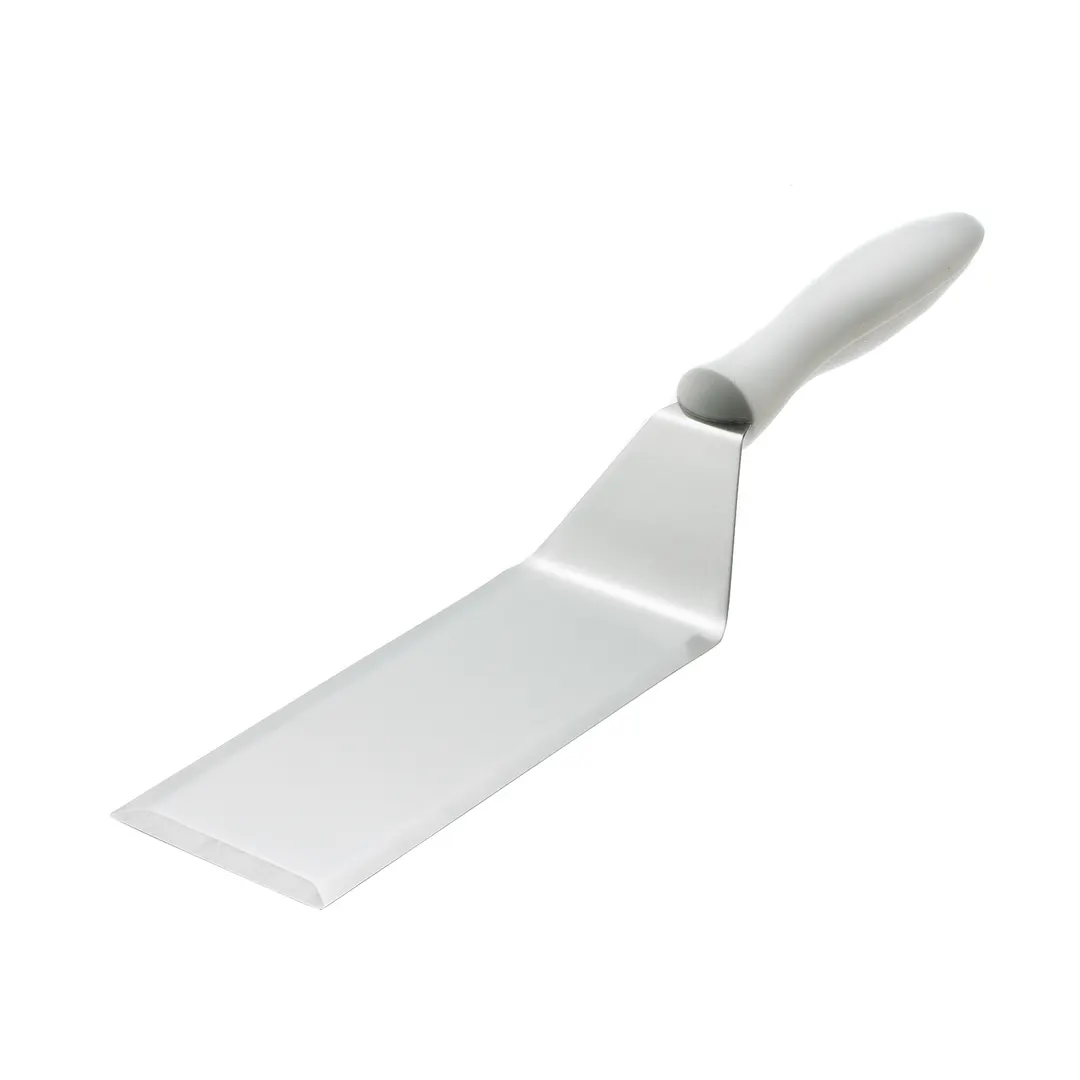 Browne USA 574376 Steel Turner, 6"×3" Blade, White Nylon Handle, Heat‑Resistant to 446°F, NSF