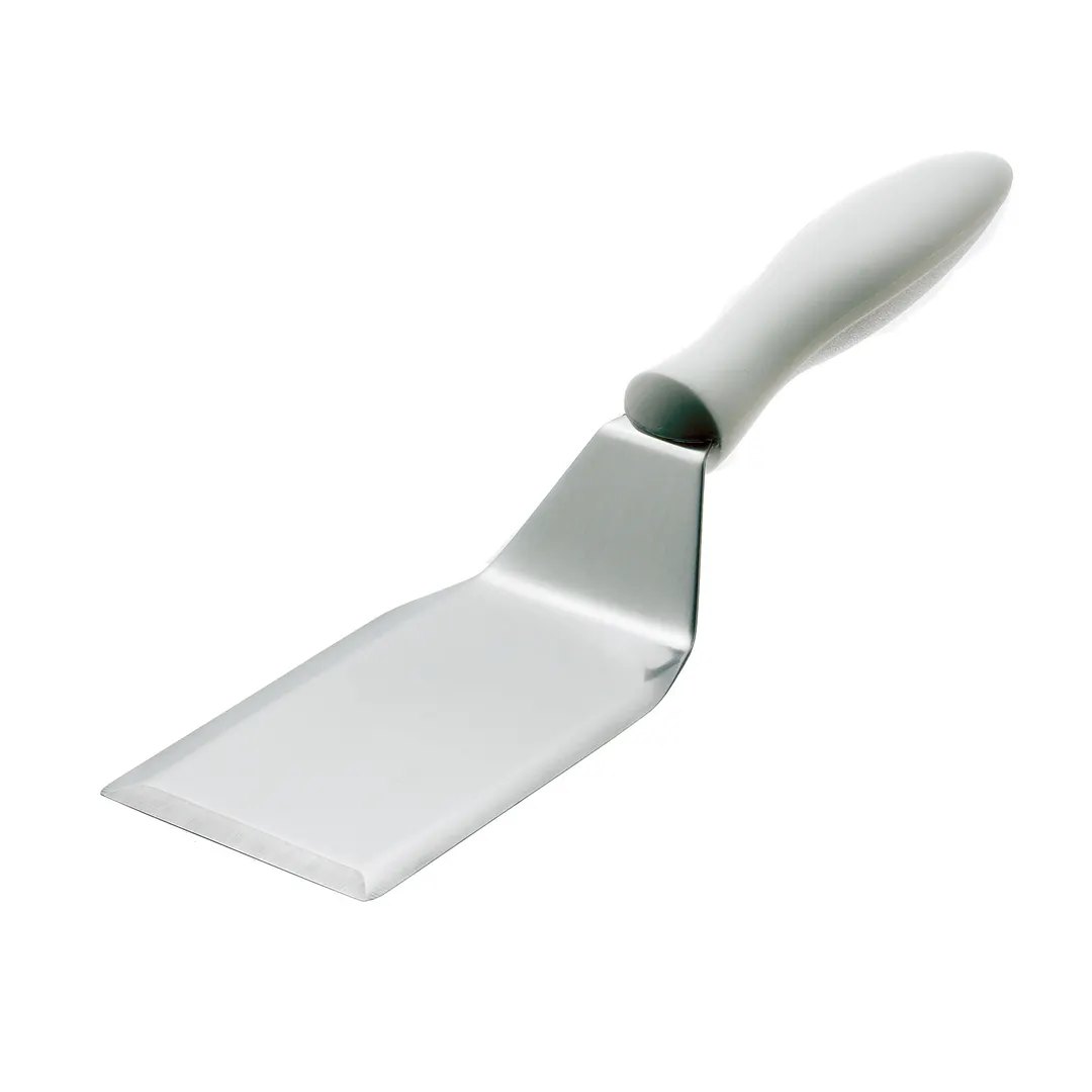 Browne USA 574378 - Steel Turner, 10‑7/10" OAL, 4½"×3" Blade, White Nylon Handle, Heat‑Resistant