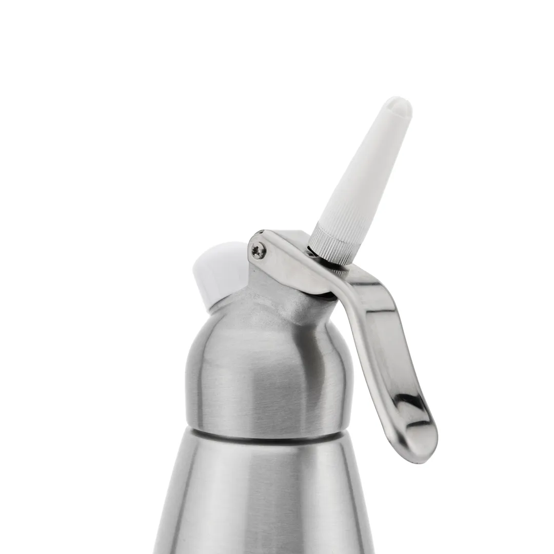 Browne USA 574407 Whipped Cream Dispenser, 0.5 Qt (1 Pt) 16 Oz, 3-1/2" Dia x 12-3/5" H Aluminum