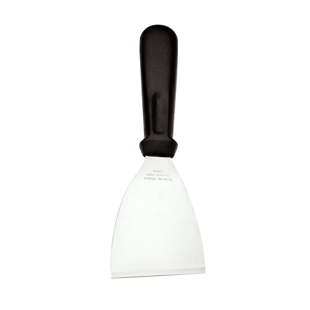 Browne USA 5744313 Griddle Scraper – 10" L, 3" Wide Steel Blade, 4.5" L x 3" W, Black Handle