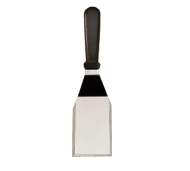 Browne USA 5744315 Stainless Steel Turner, 12" OAL, 4" x 2" Beveled Blade, Black ABS Handle