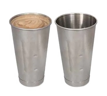 Browne USA 57510 Malt Cup, 30 Oz, 4" Dia x 7" H, Reinforced, Satin, Stainless Steel