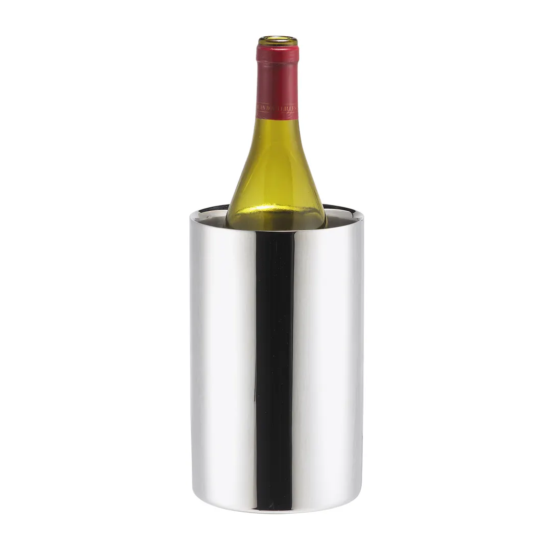 Browne USA 57513 Wine Cooler, 50 oz 1 Bottle Double-Wall, 4.5" Dia x 7.8" H, 18/10 Stainless Steel