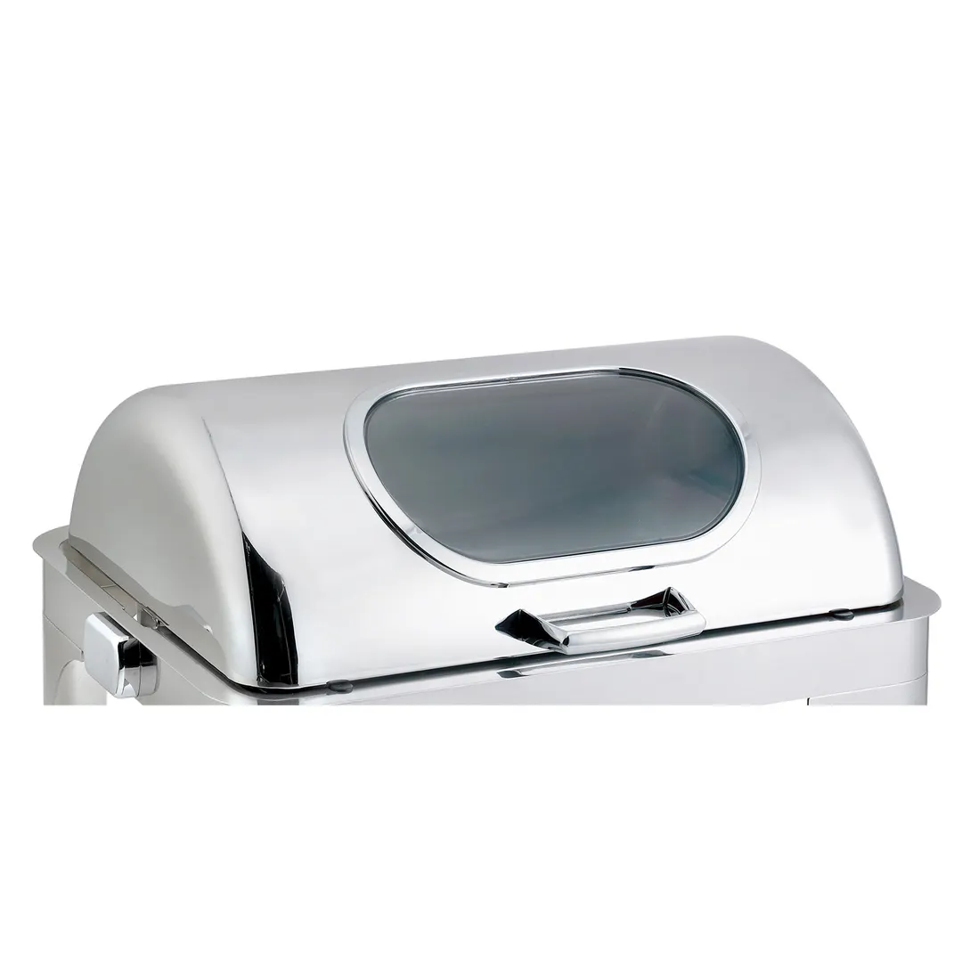 Browne USA 575166 Rectangular Chafing Dish, 9 Qt., 26½"L x 21½"W x 17½"H, Steel Fog‑Resistant Window