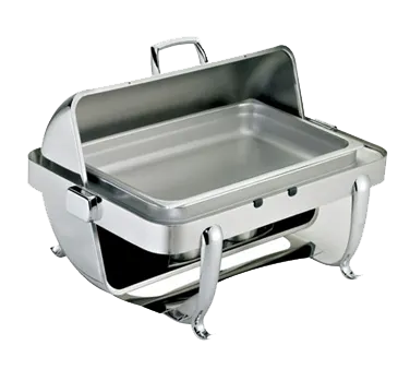 Browne USA 575170 Octave 9-Qt Rectangular Chafing Dish, 26½"×21½"×16" Stainless Steel, Roll-Top Cover