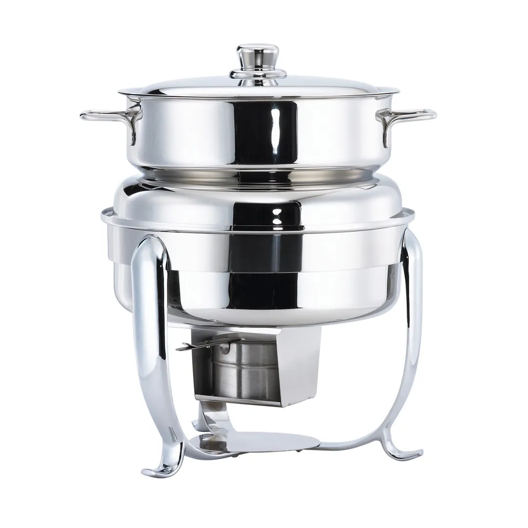 Browne USA 575172 Octave Soup Station, 10‑Qt, 15" Dia x 17‑1/2" H, Steel, Lift‑Off Cover, Set