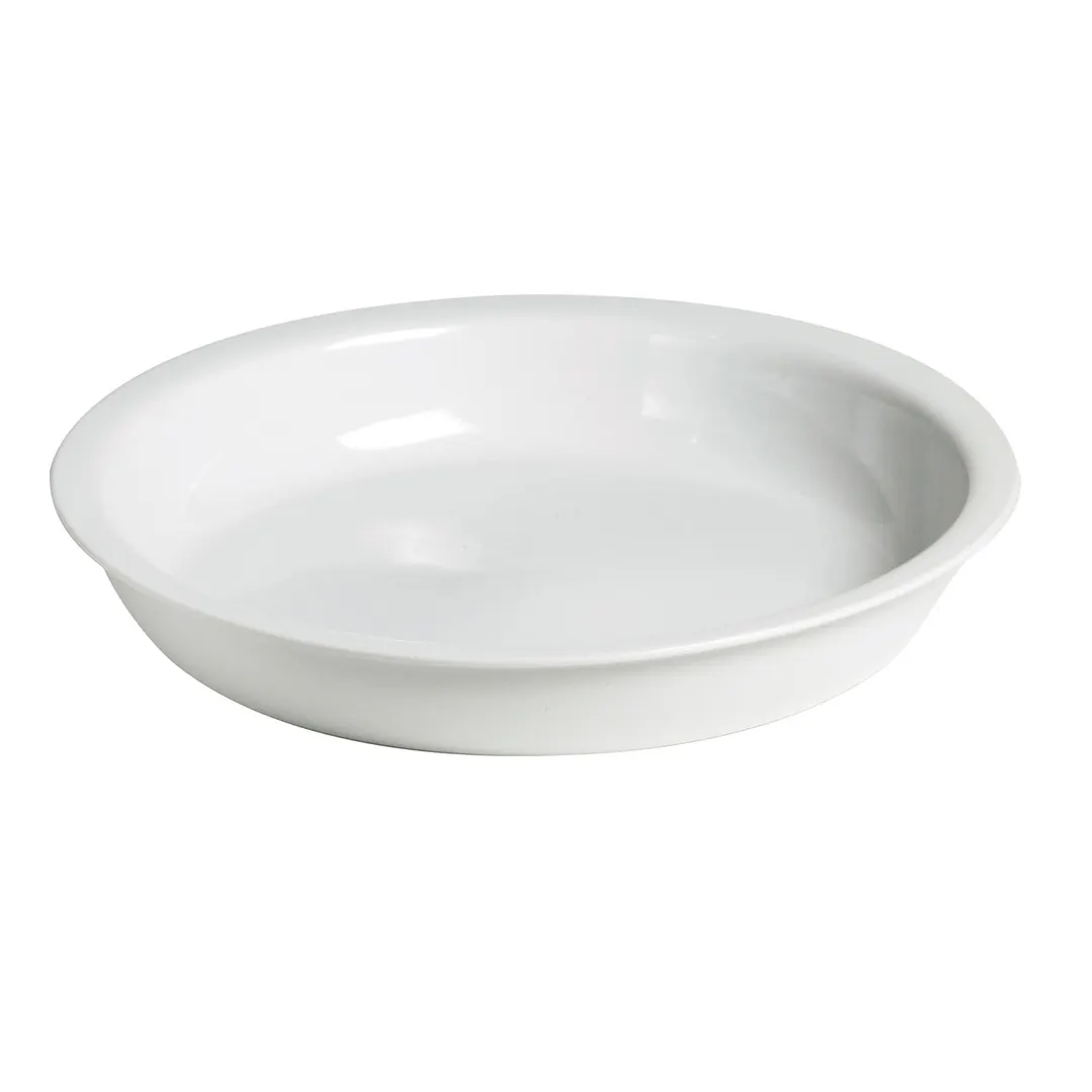 Browne USA 575176-3 Chafing Pan, 9 Qt., 13-3/4" Dia x 2-3/4" Deep, Round Porcelain White