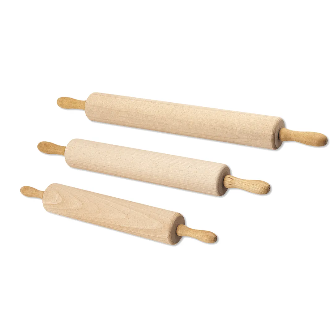 Browne USA 575213 Rolling Pin – 13", 3-1/2" Wood Handle, 2-3/4" Barrel, Bearing, 2" Diameter