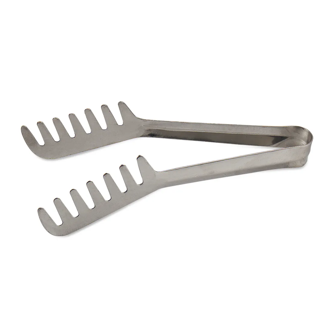 Browne USA 57533 Spaghetti Tongs, 7" Length, Stainless Steel Spring Steel, Blunted Tips