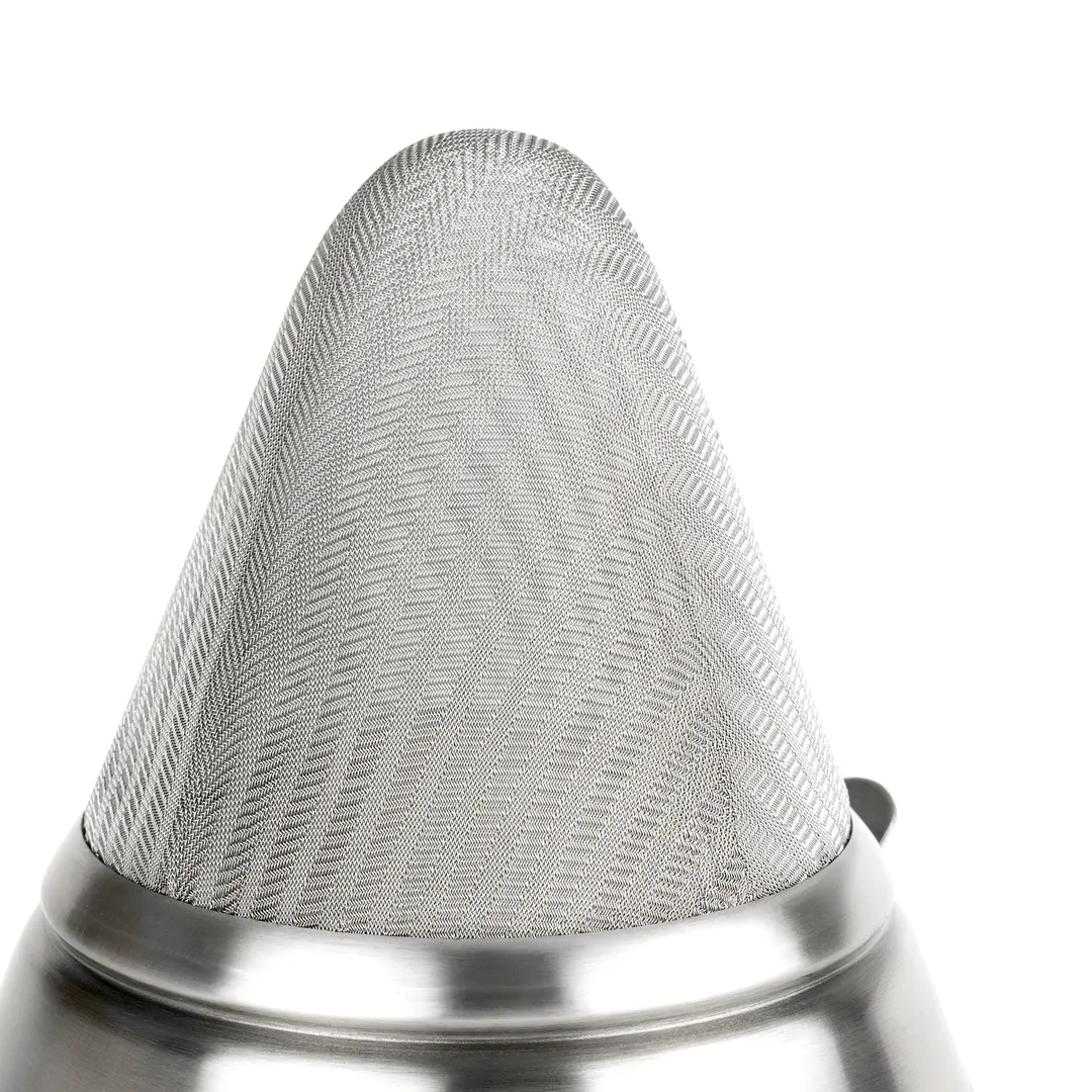 Browne USA 575414 China Cap Bouillon Strainer – Extra‑Fine 18/8 Stainless Steel Mesh, Pan Hook
