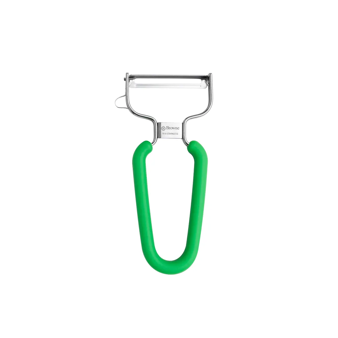 Browne USA 575430 Y Peeler 2" Steel Scalpel Blade with Protector Side Cutter TPE Handle Smooth Edge