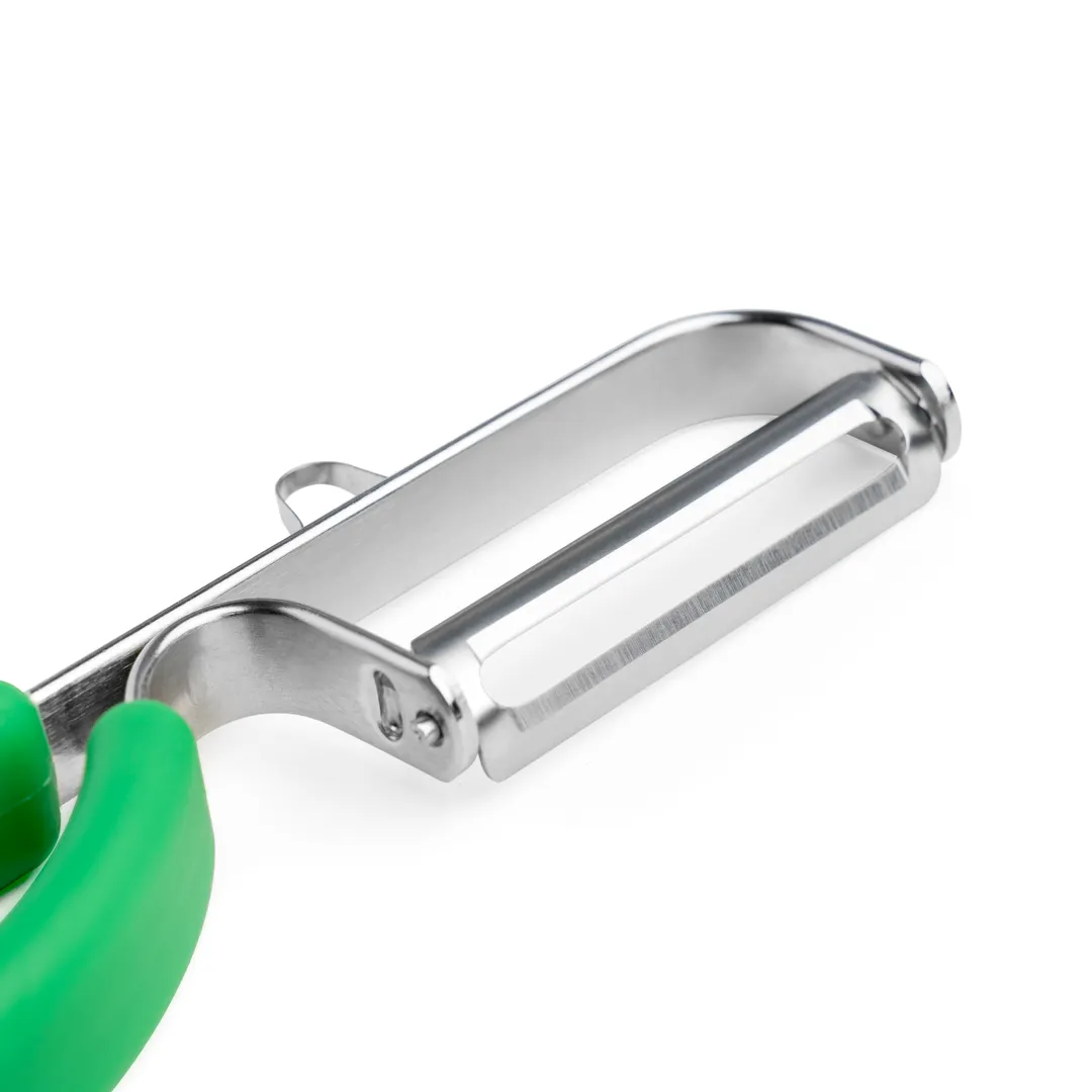 Browne USA 575435 Vegetable Peeler, 1" Stainless Blade, Edge, Protector, Cutter, Soft TPE Handle