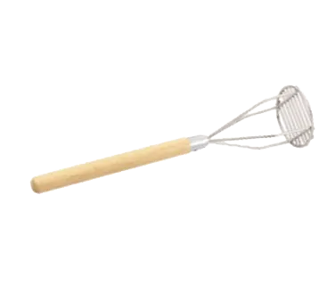 Browne USA 575441 Potato Masher, 18" Length, 4.5" Round Face, Hardwood Handle, Stainless Steel