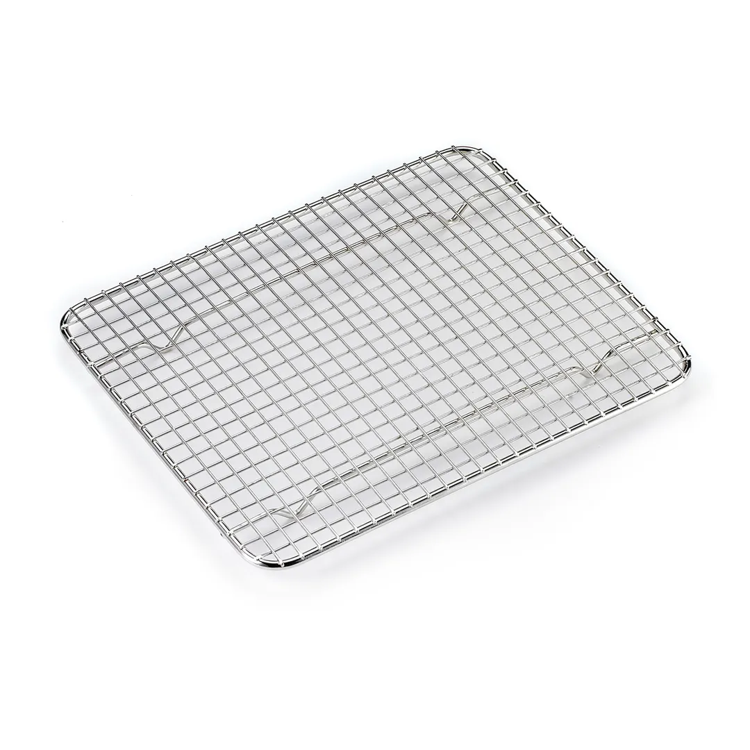 Browne USA 575537 Wire Cooling Rack 10"L x 8"W x 9/10"D Footed Fits 1/2‑Pan Steel Wire Nickel‑Plated